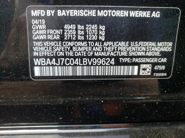 Photo 10 from auction – 2020 BMW 440XI GRAN with VIN WBA4J7C04LBV99624
