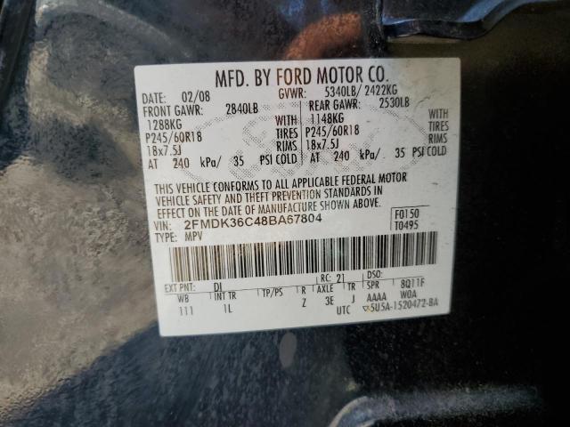 Photo 10 from auction – 2008 FORD EDGE SE with VIN 2FMDK36C48BA67804