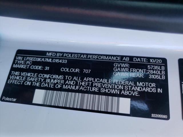 Photo 10 from auction – 2021 POLESTAR 2 with VIN LPSED3KA7ML015433