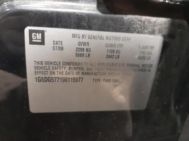 Photo 10 from auction – 2009 CADILLAC CTS with VIN 1G6DG577190115977