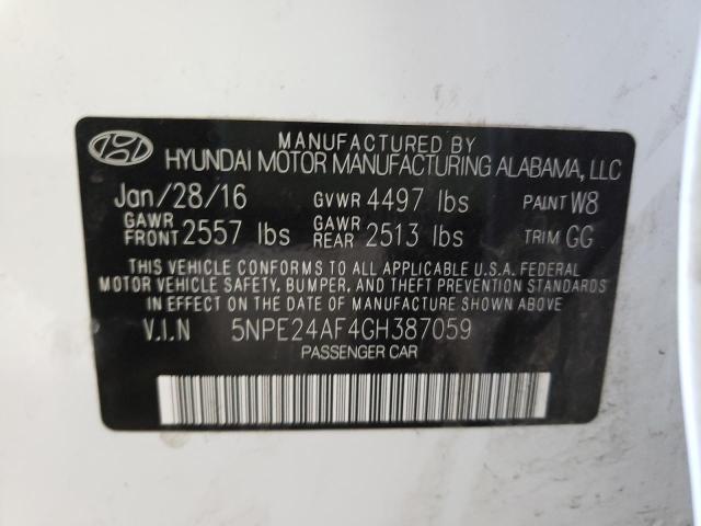 Photo 10 from auction – 2016 HYUNDAI SONATA SE with VIN 5NPE24AF4GH387059