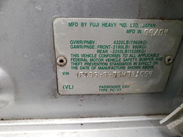 Photo 10 from auction – 2005 SUBARU FORESTER 2 with VIN JF1SG69675H731554