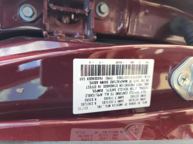 Photo 10 from auction – 2012 HONDA ACCORD EXL with VIN 1HGCP3F81CA013850