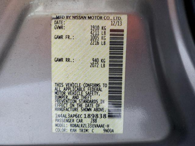 Photo 10 from auction – 2014 NISSAN ALTIMA 2.5 with VIN 1N4AL3AP6EC189838