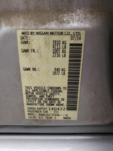 Photo 10 from auction – 2015 NISSAN ALTIMA 2.5 with VIN 1N4AL3AP3FC140422