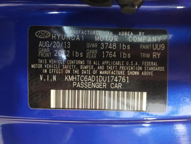 Photo 10 from auction – 2013 HYUNDAI VELOSTER with VIN KMHTC6AD1DU174761