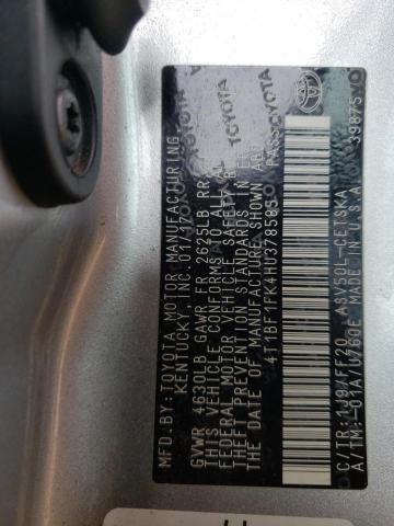 Photo 10 from auction – 2017 TOYOTA CAMRY LE with VIN 4T1BF1FK4HU378585