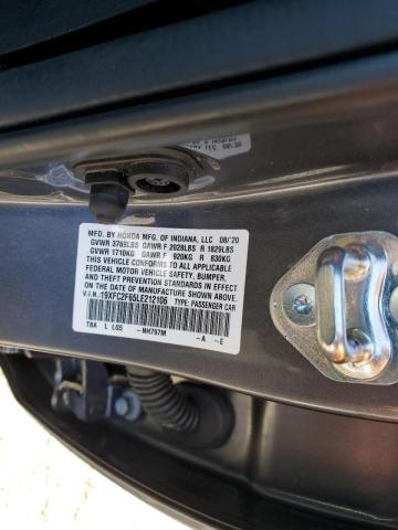 Photo 10 from auction – 2020 HONDA CIVIC LX with VIN 19XFC2F65LE212106