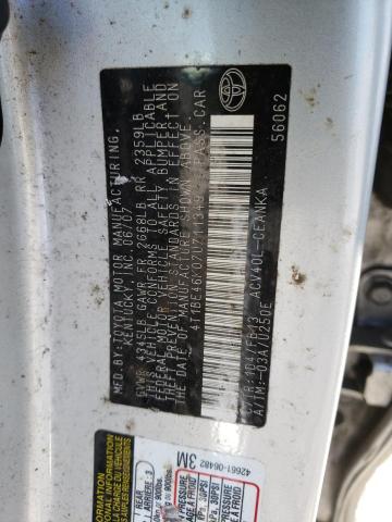 Photo 10 from auction – 2007 TOYOTA CAMRY CE with VIN 4T1BE46K07U711349