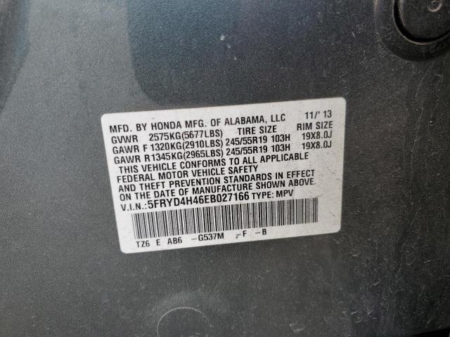 Photo 10 from auction – 2014 ACURA MDX TECHNO with VIN 5FRYD4H46EB027166
