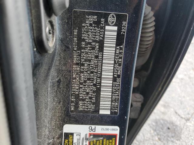 Photo 10 from auction – 2013 TOYOTA CAMRY L with VIN 4T1BF1FK6DU652895
