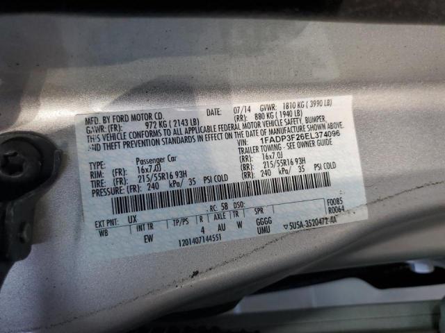 Photo 10 from auction – 2014 FORD FOCUS SE with VIN 1FADP3F26EL374096