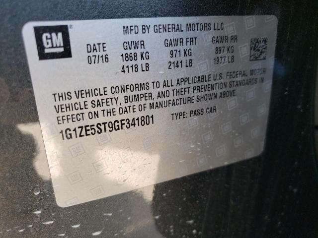 Photo 10 from auction – 2016 CHEVROLET MALIBU LT with VIN 1G1ZE5ST9GF341801