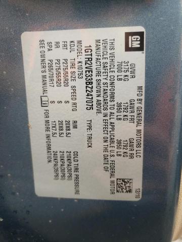 Photo 10 from auction – 2011 GMC SIERRA K15 with VIN 1GTR2VE33BZ247075