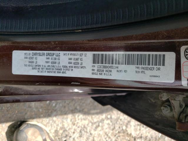Photo 10 from auction – 2013 CHRYSLER 200 TOURIN with VIN 1C3CCBBBXDN551144