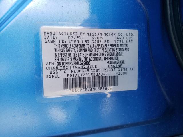 Photo 10 from auction – 2021 NISSAN KICKS S with VIN 3N1CP5BV8ML522806