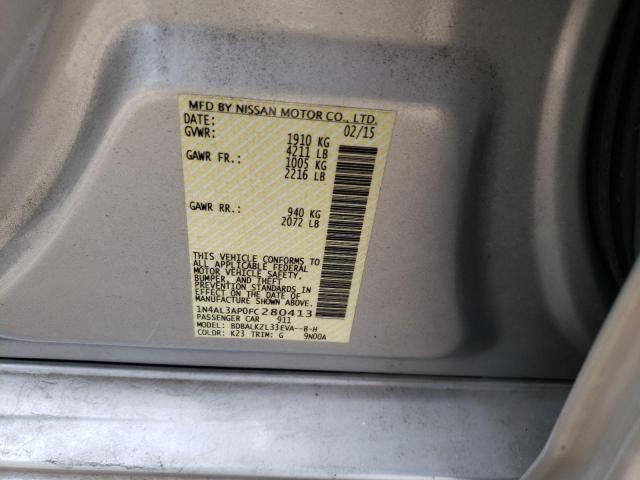 Photo 10 from auction – 2015 NISSAN ALTIMA 2.5 with VIN 1N4AL3AP0FC280413