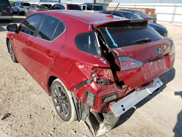 Photo 3 from auction – 2013 LEXUS CT 200 with VIN JTHKD5BH5D2173390