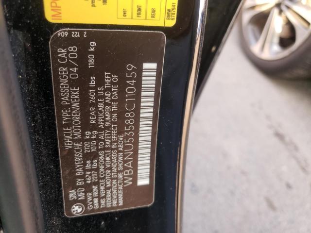 Photo 10 from auction – 2008 BMW 528 I with VIN WBANU53588C110459