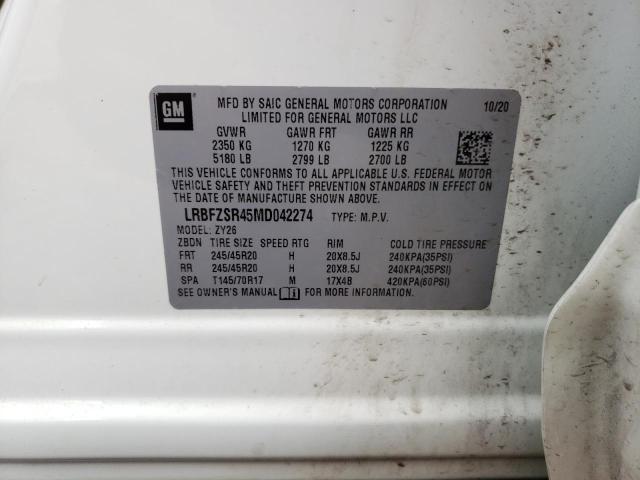 Photo 10 from auction – 2021 BUICK ENVISION A with VIN LRBFZSR45MD042274
