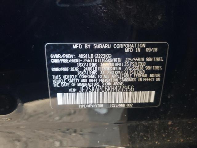 Zdjęcie 10 z aukcji – 2019 SUBARU FORESTER S z VIN JF2SKAPC6KH427956