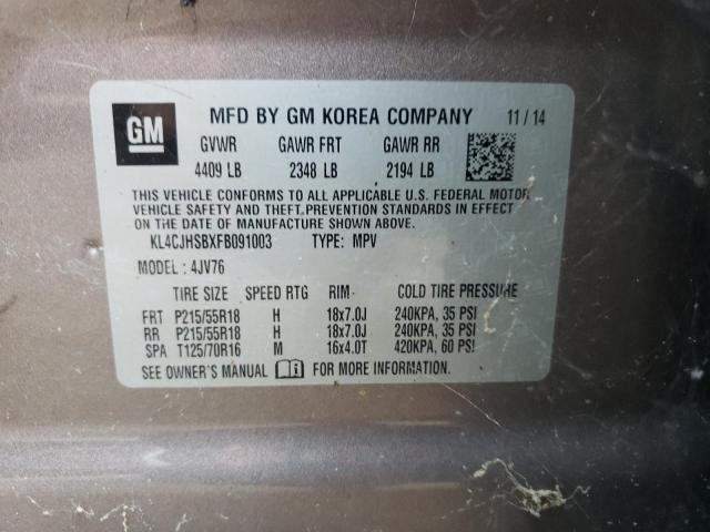 Photo 10 from auction – 2015 BUICK ENCORE PRE with VIN KL4CJHSBXFB091003