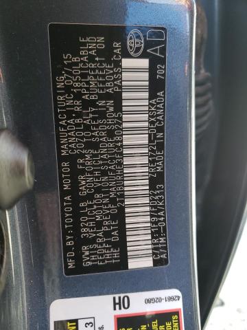 Photo 10 from auction – 2015 TOYOTA COROLLA L with VIN 2T1BURHE3FC480275
