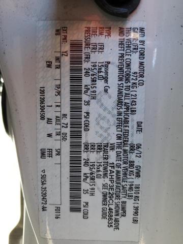 Photo 10 from auction – 2012 FORD FOCUS S with VIN 1FAHP3E29CL468635