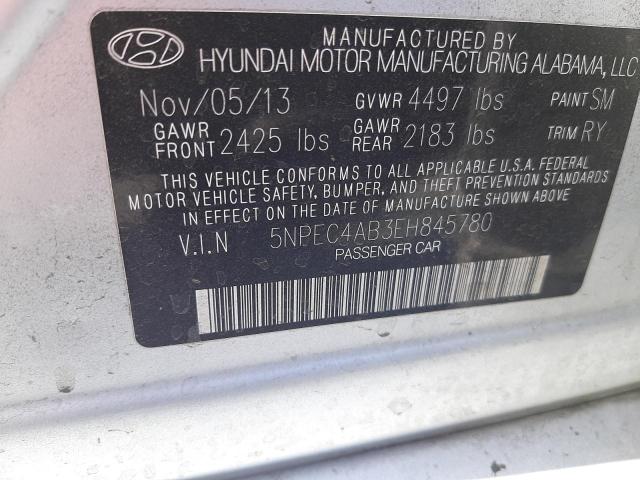 Photo 10 from auction – 2014 HYUNDAI SONATA SE with VIN 5NPEC4AB3EH845780