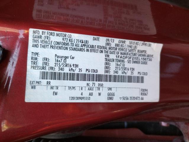 Photo 10 from auction – 2014 FORD FOCUS SE with VIN 1FADP3F2XEL156730