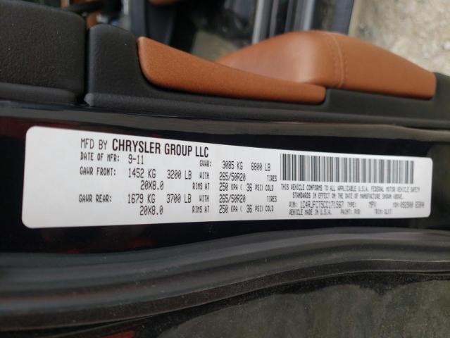 Photo 10 from auction – 2012 JEEP GRAND CHER with VIN 1C4RJFCT5CC171567