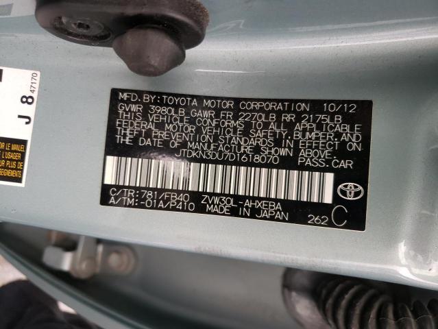 Photo 10 from auction – 2013 TOYOTA PRIUS with VIN JTDKN3DU7D1618070