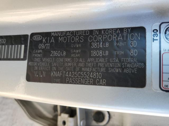 Photo 10 from auction – 2012 KIA FORTE LX with VIN KNAFT4A25C5524810