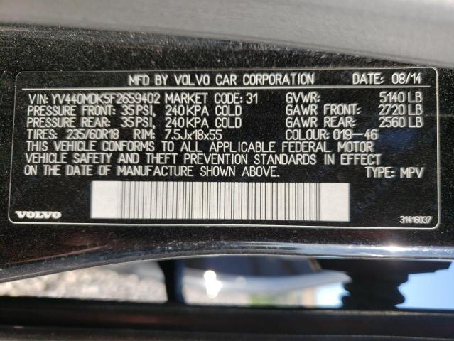 Photo 10 from auction – 2015 VOLVO XC60 T5 PR with VIN YV440MDK5F2659402