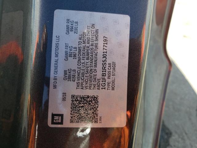 Photo 10 from auction – 2018 CHEVROLET CAMARO LT with VIN 1G1FB1RS5J0177197