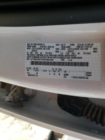 Photo 10 from auction – 2017 FORD F350 SUPER with VIN 1FT8W3BT2HED82346