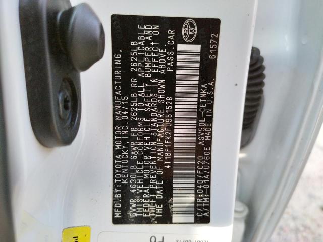 Photo 10 from auction – 2015 TOYOTA CAMRY LE with VIN 4T1BF1FK2FU951528