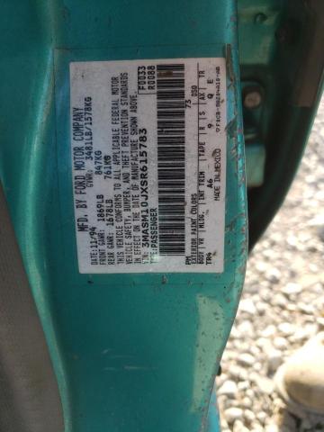 Photo 10 from auction – 1995 MERCURY TRACER BAS with VIN 3MASM10JXSR615783
