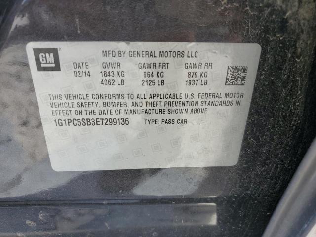 Photo 10 from auction – 2014 CHEVROLET CRUZE LT with VIN 1G1PC5SB3E7299136