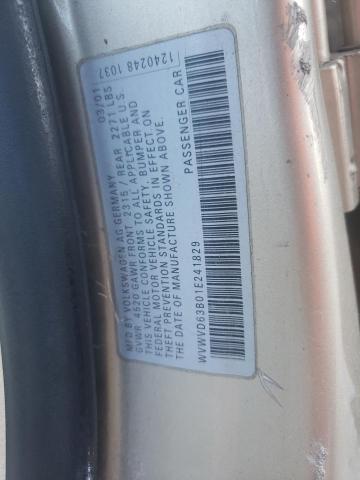 Photo 10 from auction – 2001 VOLKSWAGEN PASSAT GLS with VIN WVWVD63B01E241829