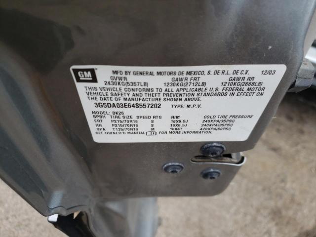 Photo 10 from auction – 2004 BUICK RENDEZVOUS with VIN 3G5DA03E64S557202