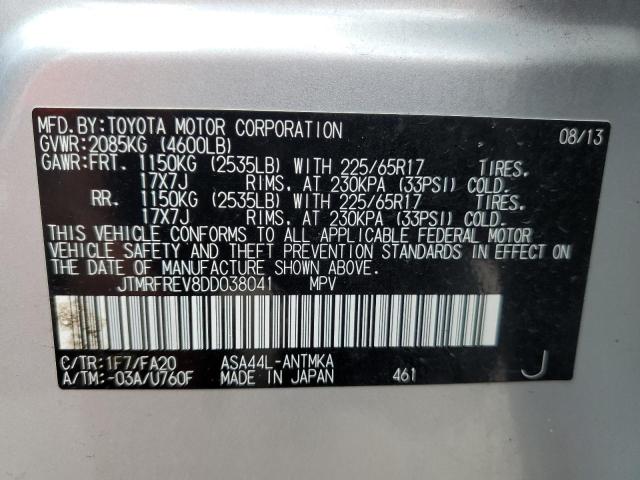 Photo 10 from auction – 2013 TOYOTA RAV4 XLE with VIN JTMRFREV8DD038041