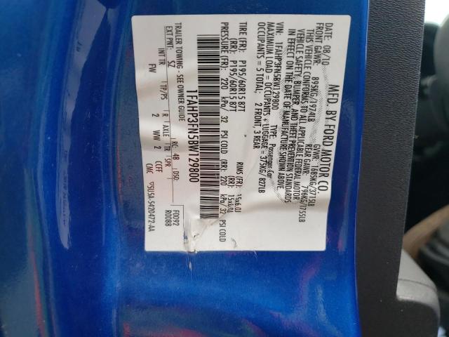 Photo 10 from auction – 2011 FORD FOCUS SE with VIN 1FAHP3FN5BW129800