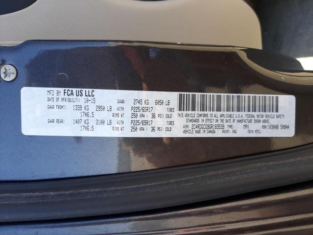 Photo 10 from auction – 2016 DODGE GRAND CARA with VIN 2C4RDGCG9GR183539