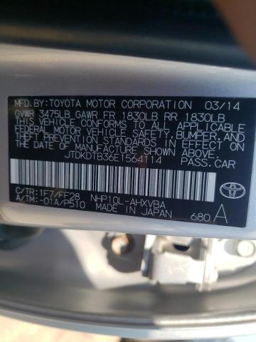 Photo 10 from auction – 2014 TOYOTA PRIUS C with VIN JTDKDTB36E1564114