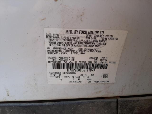 Photo 10 from auction – 2013 FORD TAURUS SE with VIN 1FAHP2D88DG191079