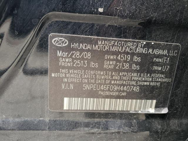 Photo 10 from auction – 2009 HYUNDAI SONATA SE with VIN 5NPEU46F09H440748