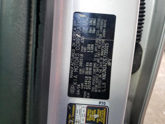 Photo 10 from auction – 2014 KIA SOUL with VIN KNDJN2A27E7735025