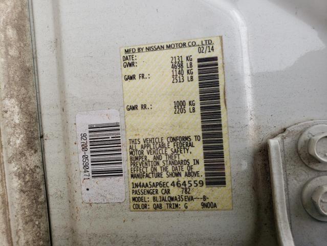 Photo 10 from auction – 2014 NISSAN MAXIMA with VIN 1N4AA5AP6EC464559