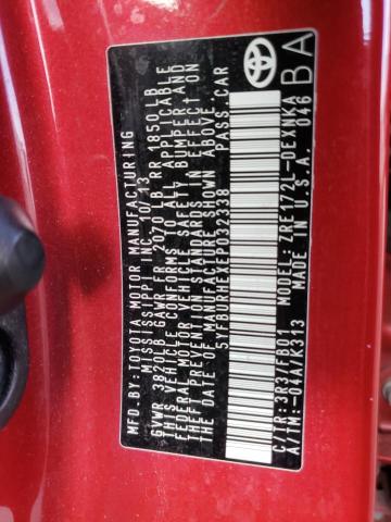 Photo 10 from auction – 2014 TOYOTA COROLLA L with VIN 5YFBURHEXEP032338